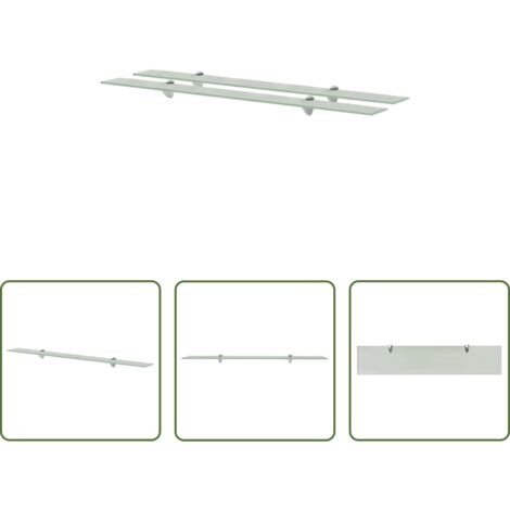 vidaXL Mensola da parete -  Mensole Galleggianti 2 pz in Vetro 100x20 cm 8 mm