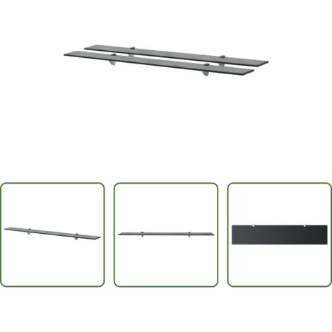 vidaXL Mensola da parete -  Mensole Galleggianti 2 pz in Vetro 100x20 cm 8 mm