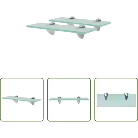 vidaXL Mensola da parete - Mensole Galleggianti 2 pz in Vetro 30x10 cm 8 mm