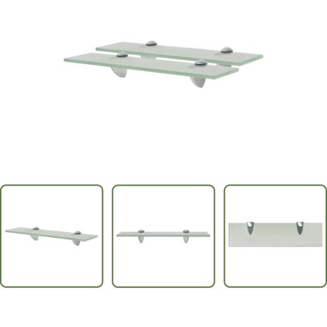 vidaXL Mensola da parete -  Mensole Galleggianti 2 pz in Vetro 40x10 cm 8 mm