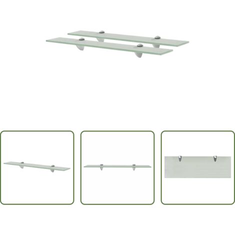 vidaXL Mensola da parete -  Mensole Galleggianti 2 pz in Vetro 60x20 cm 8 mm