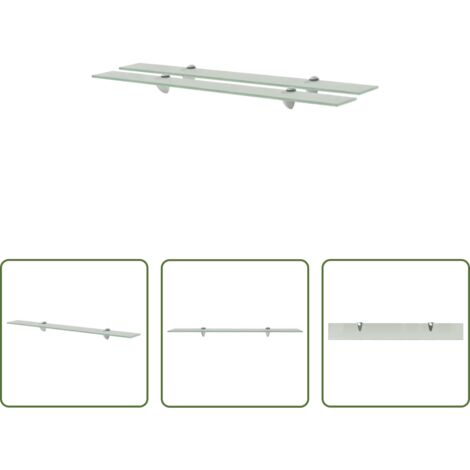 vidaXL Mensola da parete -  Mensole Galleggianti 2 pz in Vetro 80x10 cm 8 mm