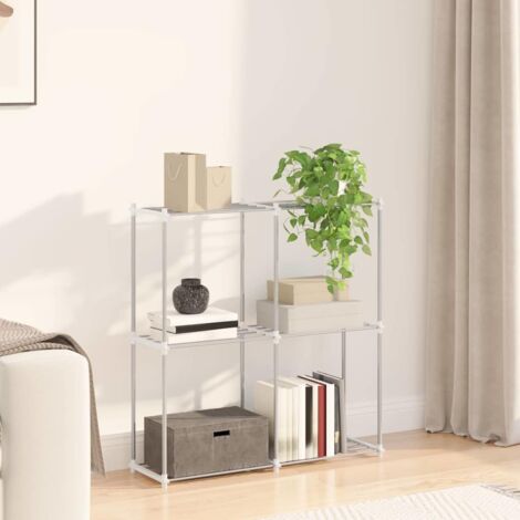 vidaXL Mensola di Stoccaggio bianco 43 x 27 x 90 cm Alluminio