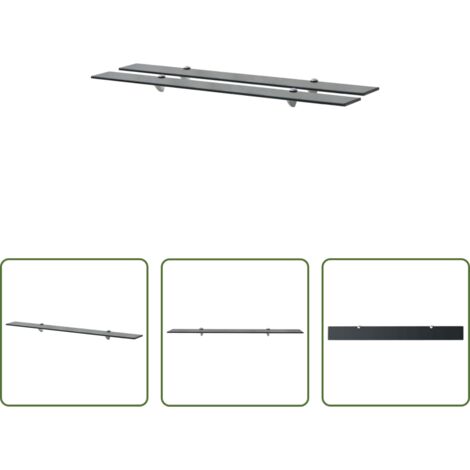 vidaXL Mensola galleggiante -  Mensole Galleggianti 2 pz in Vetro 100x10 cm 8 mm