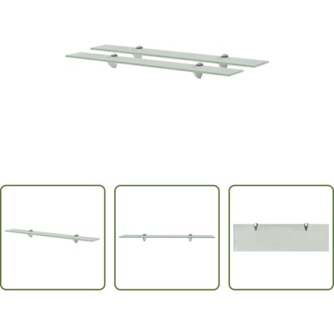 vidaXL Mensola in vetro - Mensole Galleggianti 2 pz in Vetro 70x20 cm 8 mm