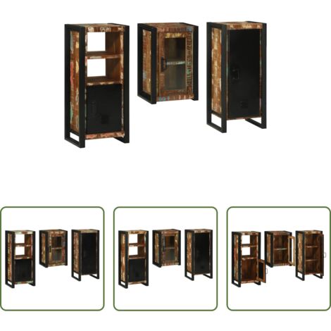 vidaXL Mensole da bagno -  Set di mobili per il bagno 3 pcs Legno massello riciclato