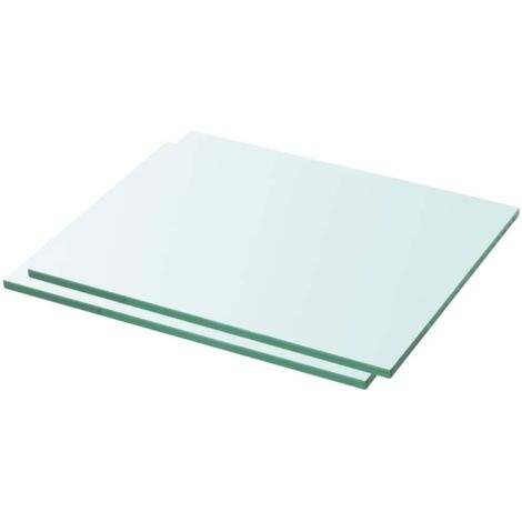 vidaXL Mensole in Vetro Trasparente 2 pz 30x20 cm