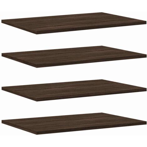 vidaXL Mensole Parete 4pz Rovere Marrone 60x40x1,5cm Legno Multistrato