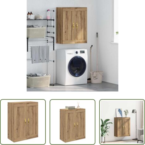 vidaXL Mensole -  Pensile Rovere artigianale 69,5 x 34 x 90 cm Legno multistrato