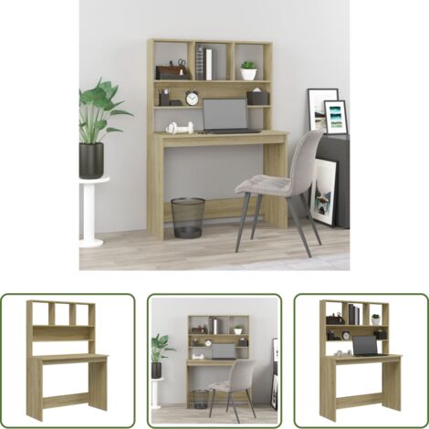 vidaXL Mensole -  Scrivania Mensole Rovere Sonoma 102x45x148 cm Legno Multistrato