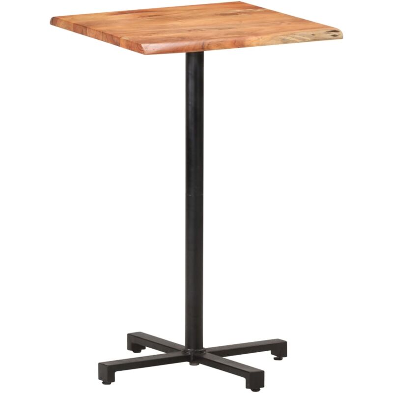 

Mesa alta de bar borde natural madera maciza acacia 60x60x110cm - Marrón - Vidaxl
