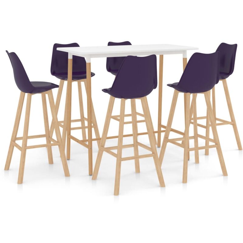 

Mesa Alta y Taburetes de Bar 7 Piezas Modeo 1 Morado - Púrpura - Vidaxl