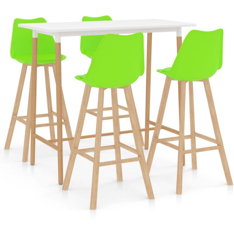 

Mesa Alta y Taburetes de Bar 5 Piezas Modeo 1 Verde - Verde - Vidaxl