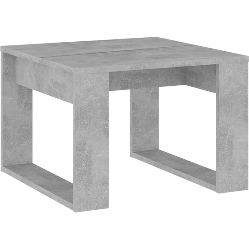 

vidaXL Mesa auxiliar de aglomerado 50x50x35 cm gris hormigón - Gris