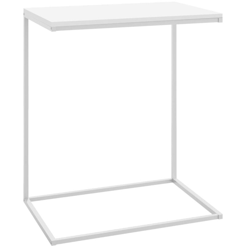 

vidaXL Mesa auxiliar de aglomerado blanco 55x35x66 cm - Blanco