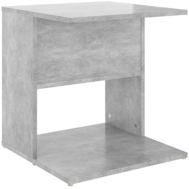 

vidaXL Mesa auxiliar de aglomerado 45x45x48 cm gris hormigón - Gris