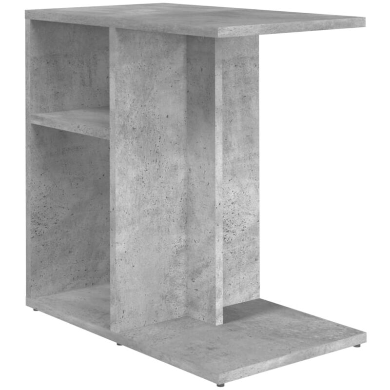 

vidaXL Mesa auxiliar de aglomerado 50x30x50 cm gris hormigón - Gris