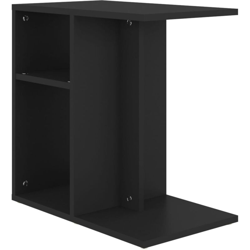 

vidaXL Mesa auxiliar de aglomerado 50x30x50 cm negro - Negro