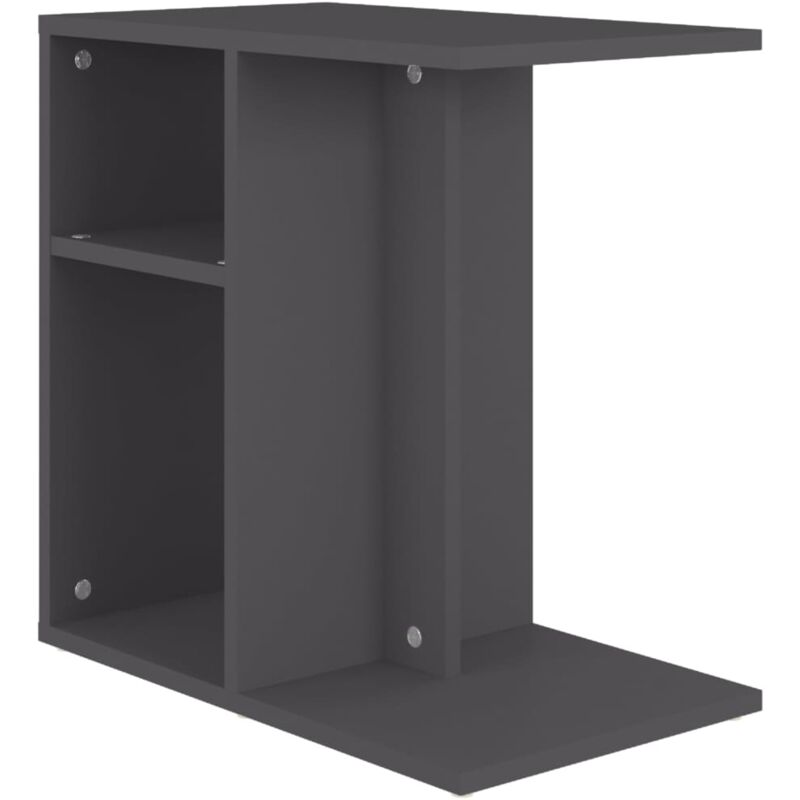 

vidaXL Mesa auxiliar de aglomerado 50x30x50 cm gris - Gris