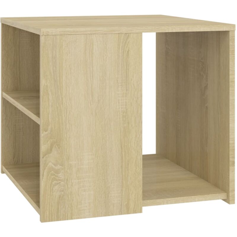 

vidaXL Mesa auxiliar de aglomerado 50x50x45 cm color roble Sonoma - Marrón