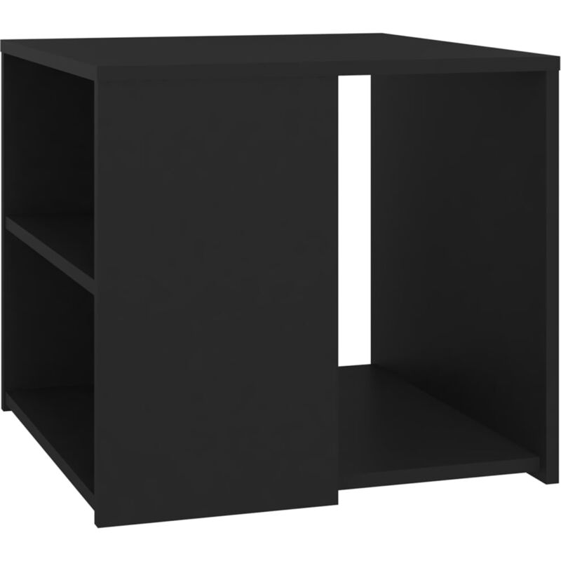 

vidaXL Mesa auxiliar de aglomerado 50x50x45 cm negro - Negro