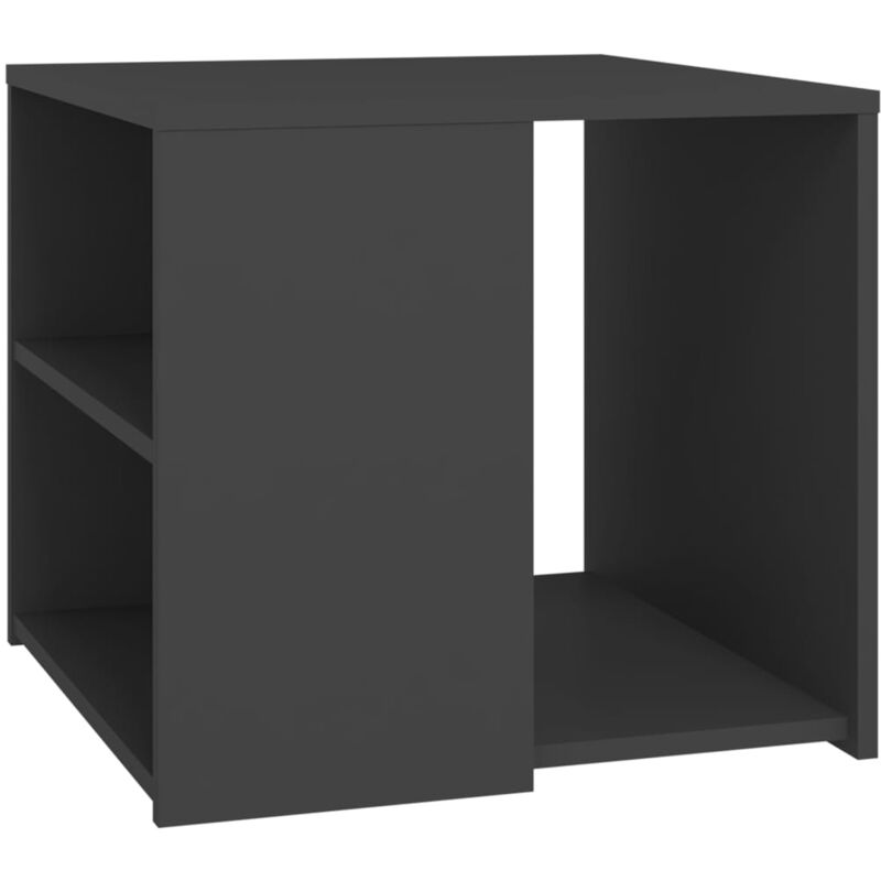 

vidaXL Mesa auxiliar de aglomerado 50x50x45 cm gris - Gris