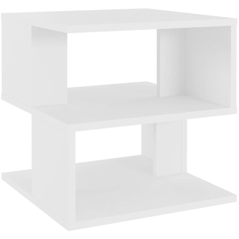

vidaXL Mesa auxiliar de aglomerado 40x40x40 cm blanco - Blanco