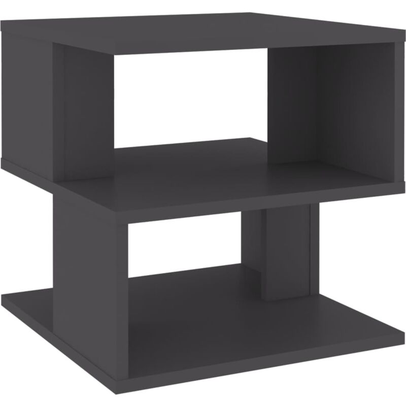 

vidaXL Mesa auxiliar de aglomerado 40x40x40 cm gris - Gris