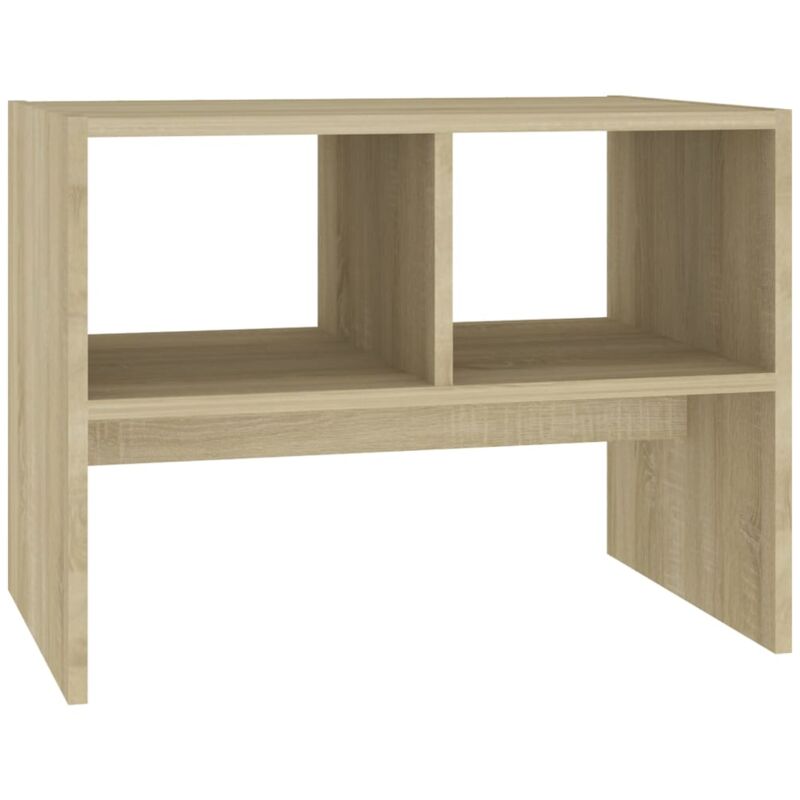

vidaXL Mesa auxiliar de aglomerado 60x40x45 cm color roble Sonoma - Marrón