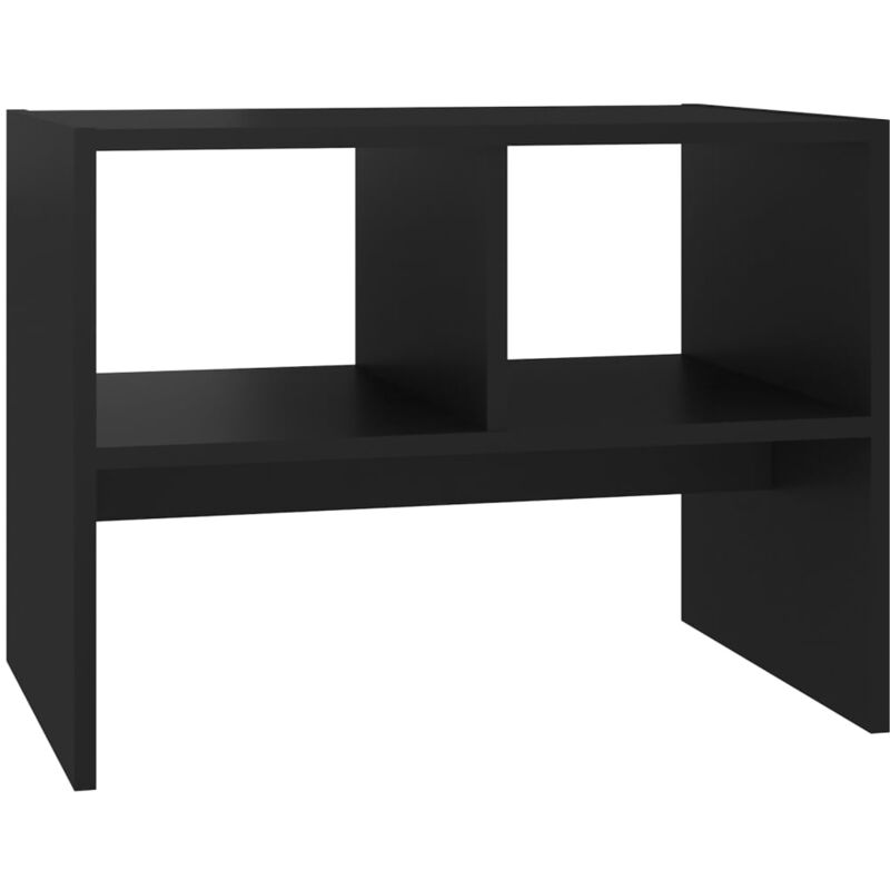 

vidaXL Mesa auxiliar de aglomerado 60x40x45 cm negro - Negro