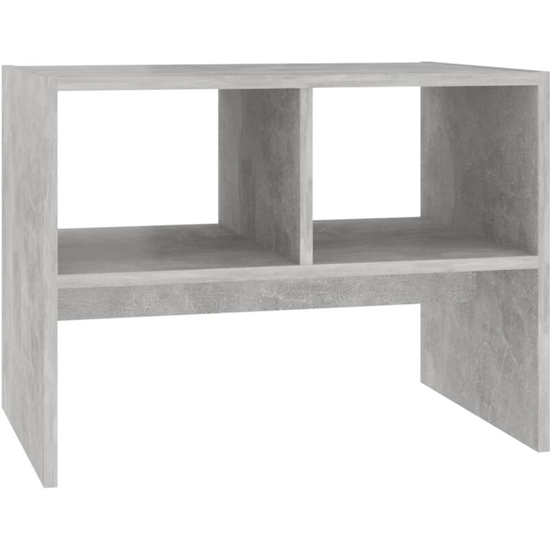 

vidaXL Mesa auxiliar de aglomerado 60x40x45 cm gris hormigón - Gris