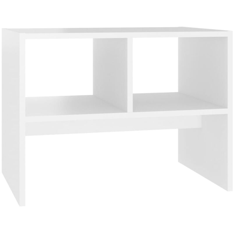 

vidaXL Mesa auxiliar de aglomerado 60x40x45 cm blanco - Blanco