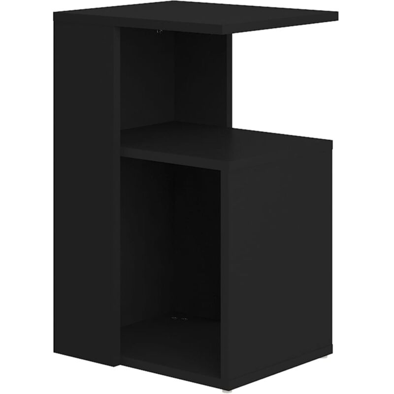 

vidaXL Mesa auxiliar de aglomerado 36x30x56 cm negro - Negro