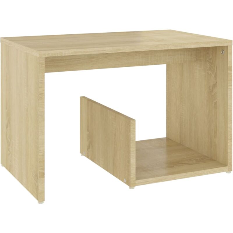 

vidaXL Mesa auxiliar de aglomerado 59x36x38 cm color roble Sonoma - Marrón