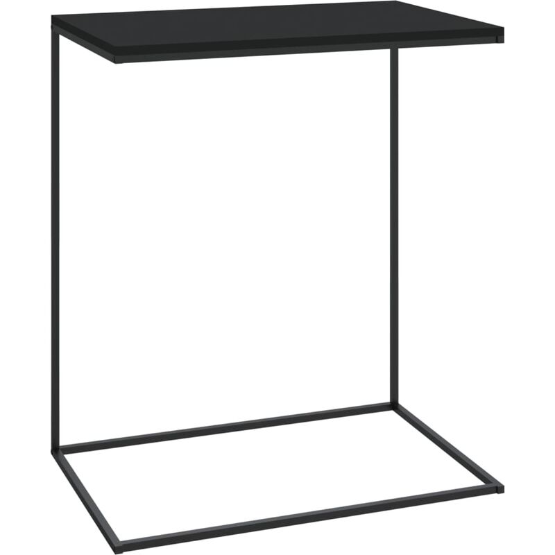 

vidaXL Mesa auxiliar de aglomerado negra 55x35x66 cm - Negro