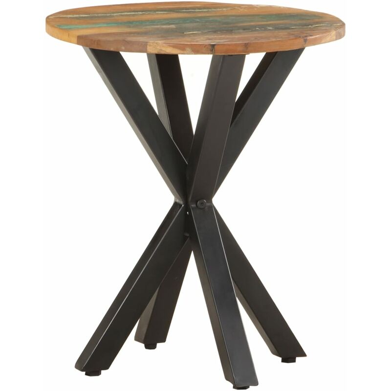 

vidaXL Mesa auxiliar de madera maciza 48x48x56 cm de reciclada - Marrón
