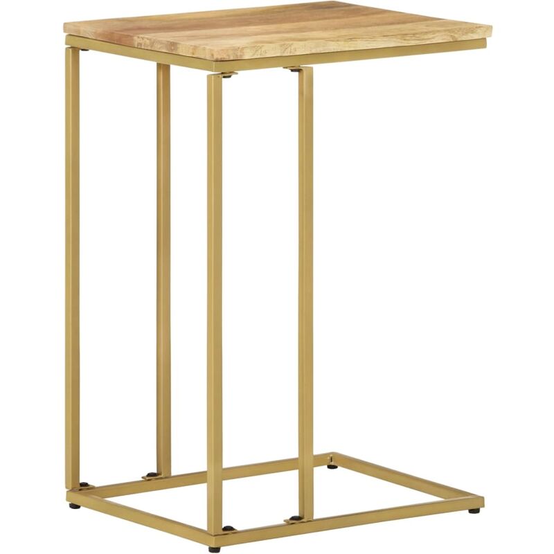 

vidaXL Mesa auxiliar de madera maciza de mango 35x45x65 cm - Marrón