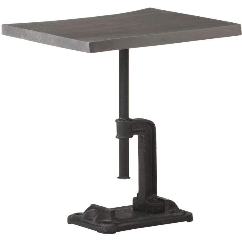 

vidaXL Mesa auxiliar madera acacia y hierro fundido gris 45x35x48 cm - Gris