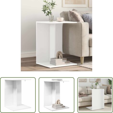 vidaXL Mesa auxiliar -  Mesa lateral 45 x 40 x 62,5 cm Madera de ingeniería