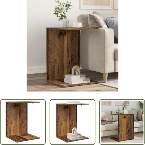 vidaXL Mesa auxiliar -  Mesa lateral Madera vieja 45 x 40 x 62,5 cm
