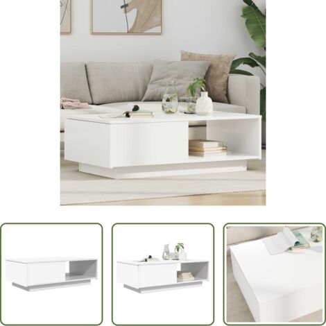 vidaXL Mesa con cajón -  Mesa de Café con cajón 95 x 55 x 31 cm Madera de ingeniería