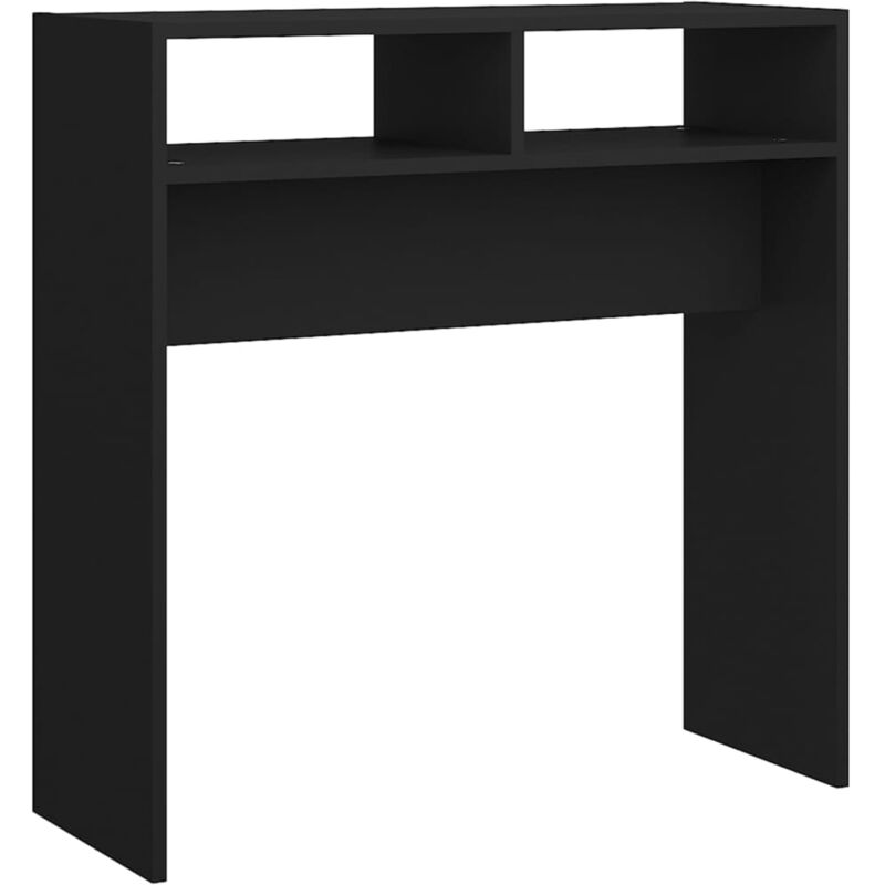 

vidaXL Mesa consola de aglomerado 78x30x80 cm negro - Negro