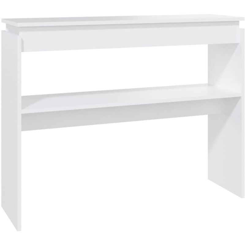 

vidaXL Mesa consola de aglomerado 102x30x80 cm blanco - Blanco