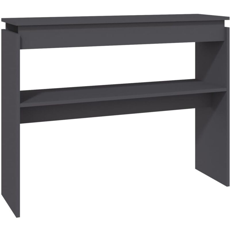 

vidaXL Mesa consola de aglomerado 102x30x80 cm gris - Gris