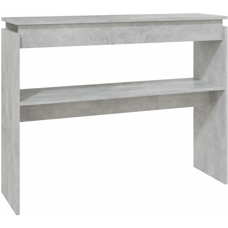 

vidaXL Mesa consola de aglomerado 102x30x80 cm gris hormigón - Gris