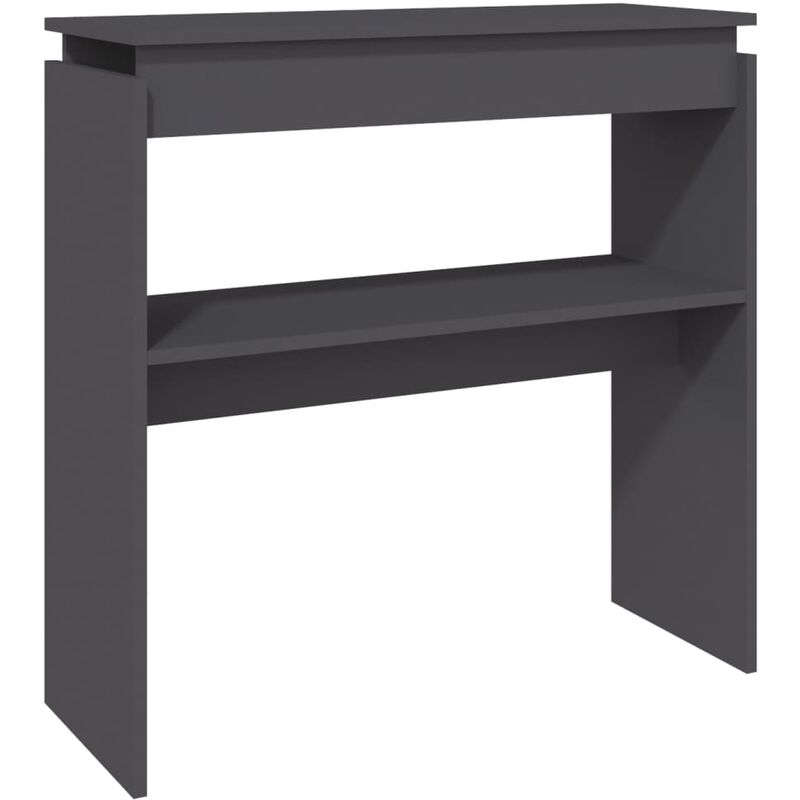 

vidaXL Mesa consola de aglomerado 80x30x80 cm gris - Gris