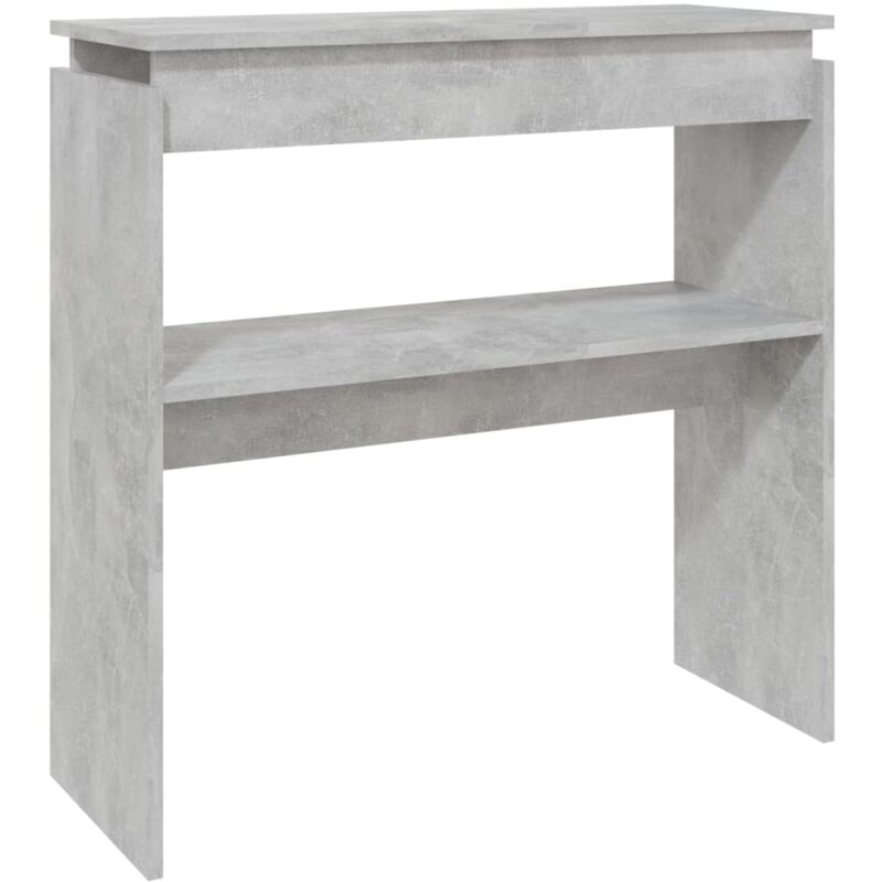 

vidaXL Mesa consola de aglomerado 80x30x80 cm gris hormigón - Gris