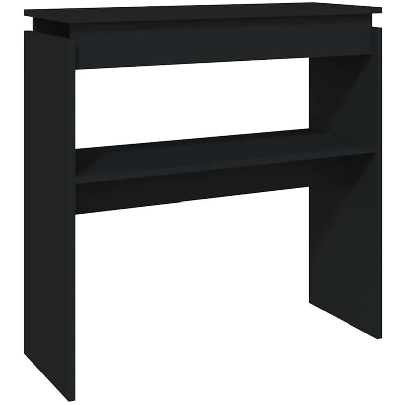 

vidaXL Mesa consola de aglomerado 80x30x80 cm negro - Negro