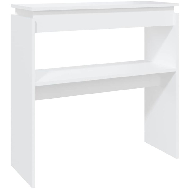 

vidaXL Mesa consola de aglomerado 80x30x80 cm blanco - Blanco