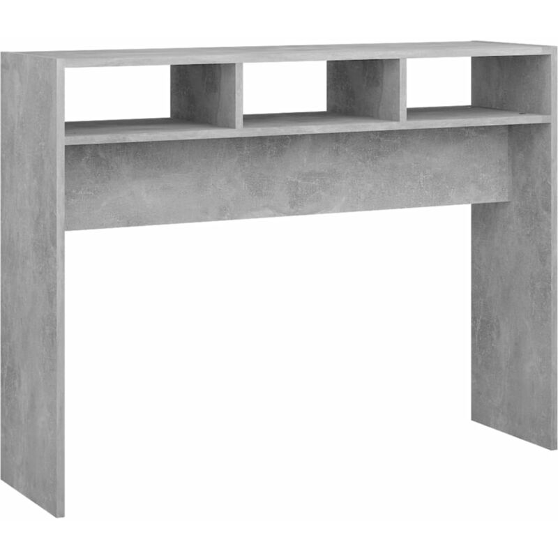 

vidaXL Mesa consola de aglomerado 105x30x80 cm gris hormigón - Gris